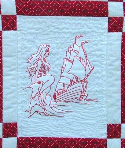 Fairy Tales Redwork Quilt image 20