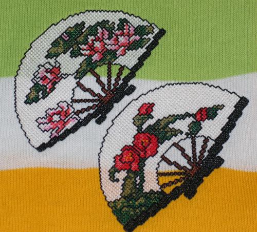 Sweater with Oriental Fans Machine Embroidery image 5