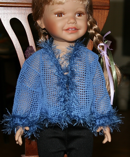 Basic Crochet Cardigan for 18" Dolls image 6