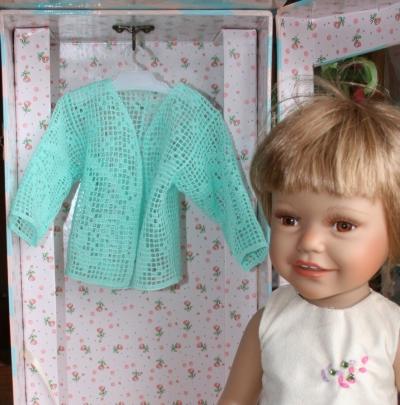 FSL Crochet Butterfly Cardigan for 18" Dolls image 3