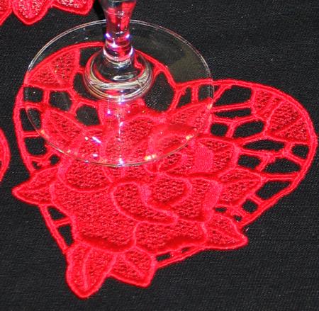 Valentine Rose Bowl and Doily Set image 7