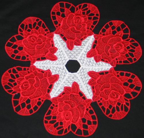 Valentine Rose Bowl and Doily Set image 5