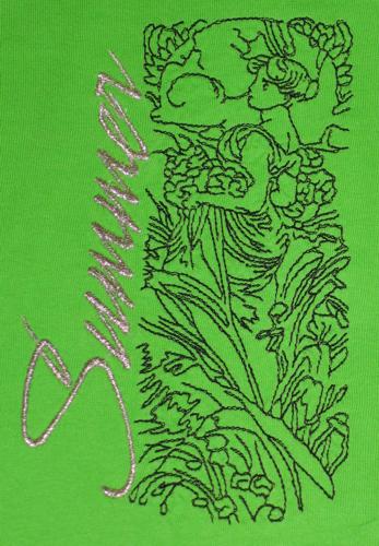 T-shirt with Seasons by A. Mucha Machine Embroidery image 4