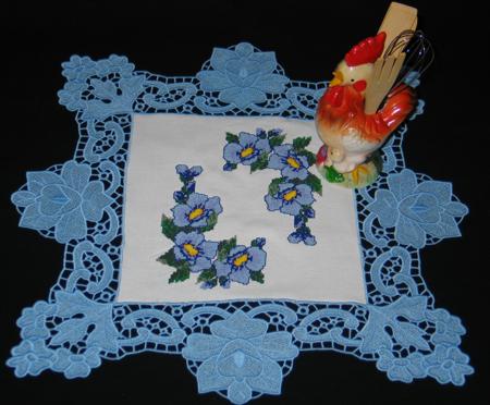 FSL Crocus Square Doily image 1