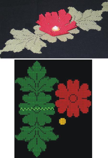 FSL Crochet 3D Poinsettia Garland image 2