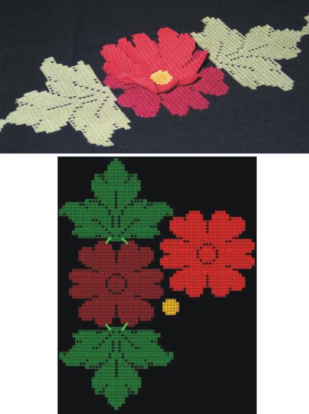FSL Crochet 3D Poinsettia Garland image 3