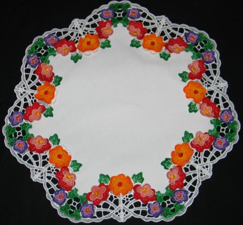 3D Spring Flower Wreath Doily image 1