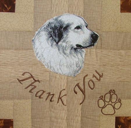 Thank You Wall Hanging with Machine Embroidery image 3