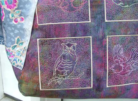 Tote Bag with Bird Quilt Blocks image 2