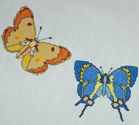 Butterfly Table Topper with Crochet Lace image 3