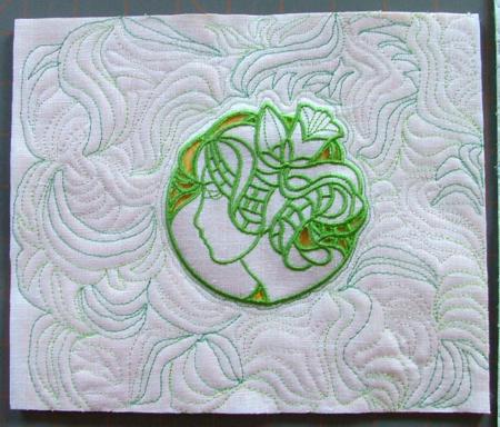 Quilted Greeting Cards with Machine EmbroideryPart II image 4