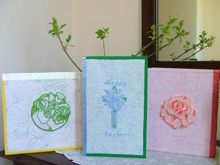 Quilted Greeting Cards with Machine EmbroideryPart II image 1