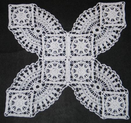 Doilies with Squares-and-Ruffles FSL Crochet Motif image 2