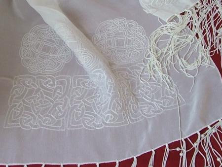Silk Dressing Scarves Embellished with Embroidery image 2