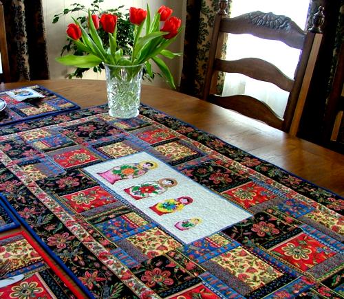 Spring Table Set with Nesting Doll Designs image 2