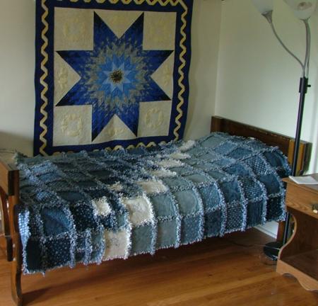 Winter-Themed Frayed-Edge Flannel Quilt image 1