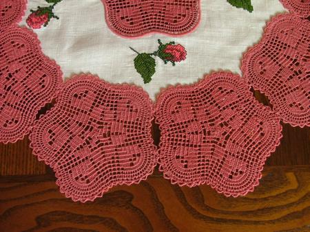 FSL Crochet Rose Doily Set image 16