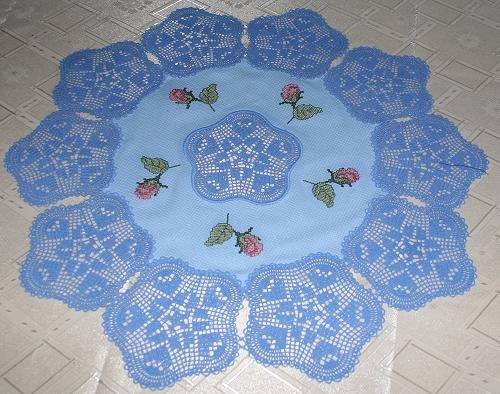 FSL Crochet Rose Doily Set image 10