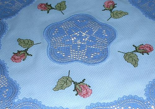 FSL Crochet Rose Doily Set image 15