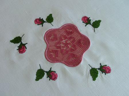 FSL Crochet Rose Doily Set image 9