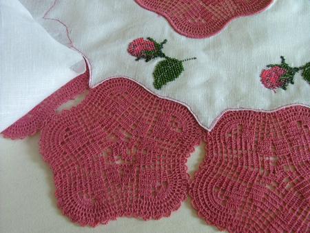 FSL Crochet Rose Doily Set image 13