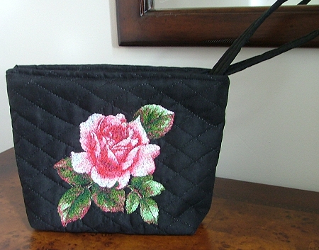 Rose Quilted Tote and Cosmetic Bag image 8