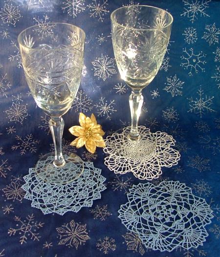 FSL Crochet Snowflakes Doily Set image 3