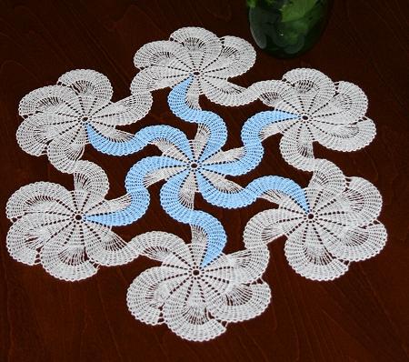 FSL Crochet Spiral Doily Set image 6