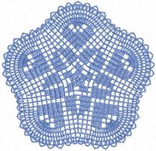 FSL Crochet Rose Doily Set image 2