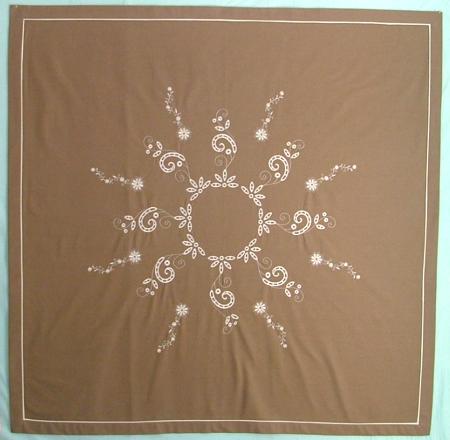 Linen Table Cloth with Embroidery image 2