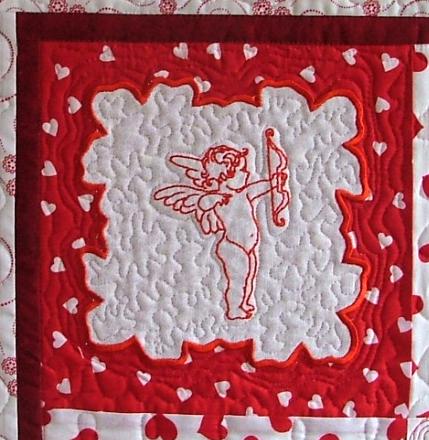 Valentine Angels Quilted Wall Hanging image 16