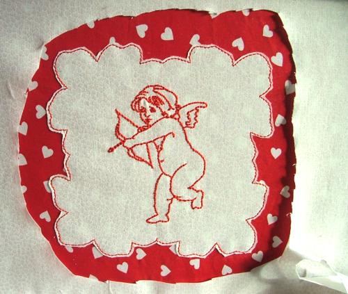Valentine Angels Quilted Wall Hanging image 3