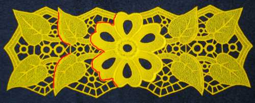 Doily with Wild Rose FSL Borders image 3