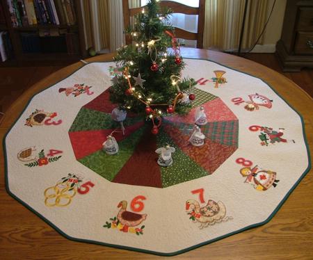 12 Days of Christmas Tree-Skirt image 1