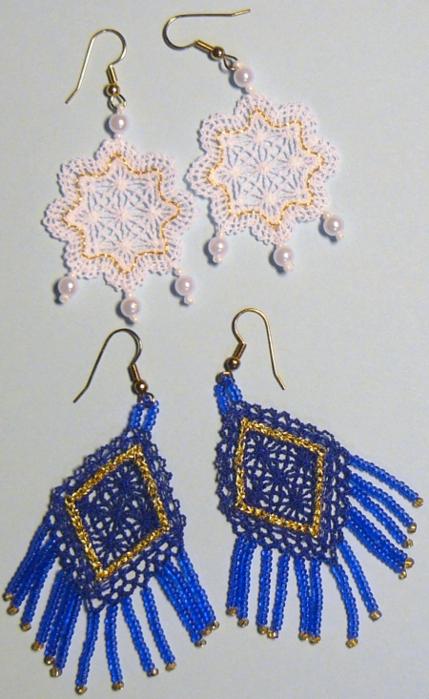 FSL Battenberg Lace Earrings Set II image 1