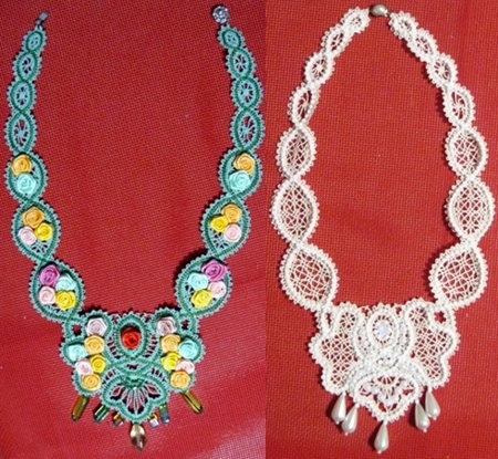 FSL Battenberg Lace Necklace image 1