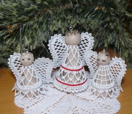 FSL Battenberg Lace Vintage Angel Ornaments image 1