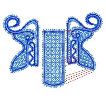 FSL Battenberg Lace Santa' Sleigh Ornament image 2