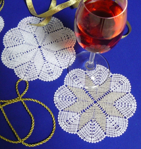 Freestanding Bobbin Lace Star of Bethlehem Doily image 2