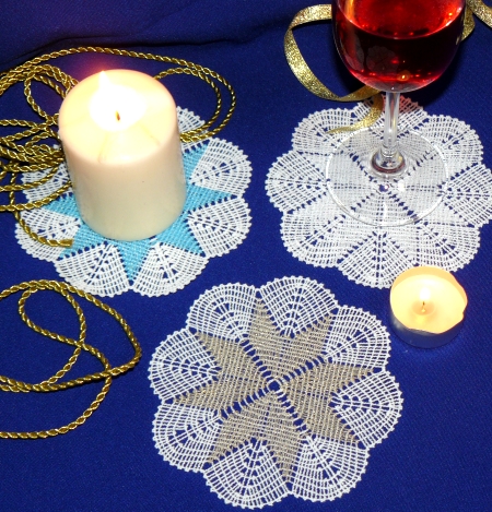 Freestanding Bobbin Lace Star of Bethlehem Doily image 3