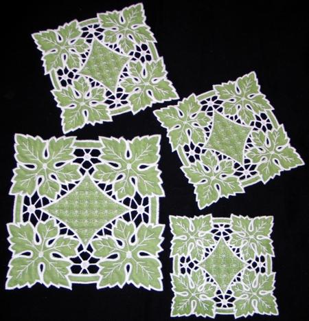 Cutwork Lace Grape Doily image 1