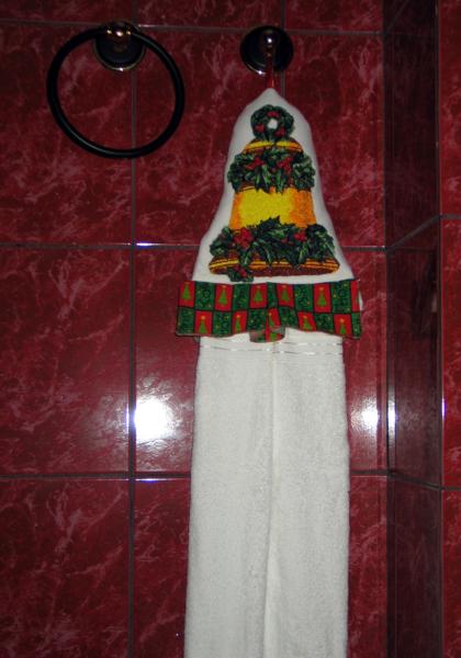 Christmas Bell Towel Topper / Hanger image 1