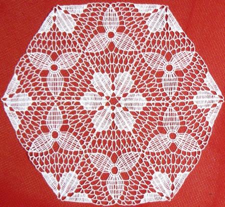 FSL Crochet Triangle Flower Motif image 3