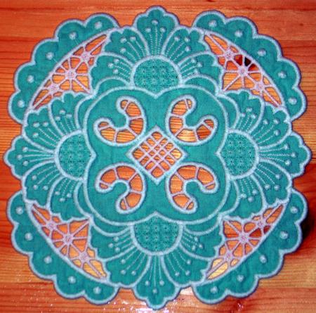 Cutwork Lace Peony Doily image 6