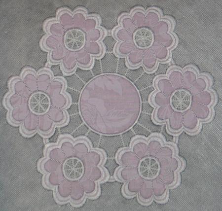 Cutwork Lace Flower Doily image 5
