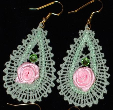 FSL Battenberg Lace Earrings image 2