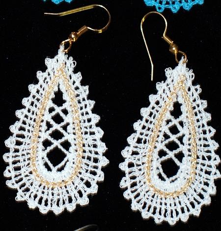 FSL Battenberg Lace Earrings image 3