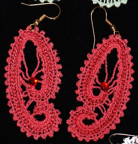 FSL Battenberg Lace Earrings image 4