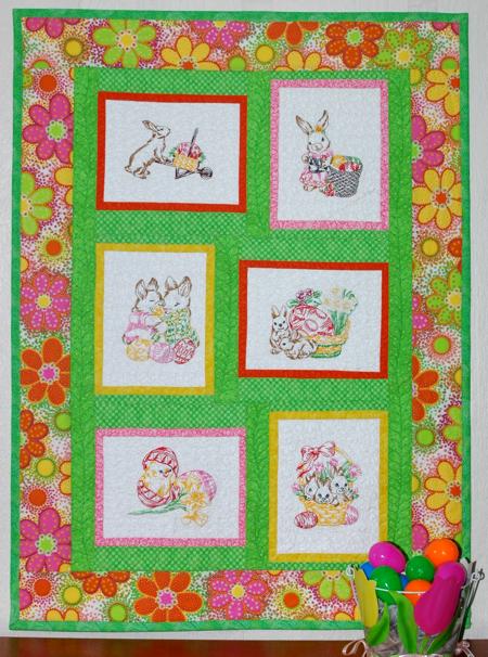 Easter bunny wall/baby quilt