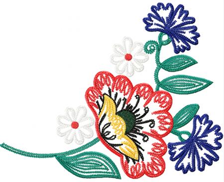 Folk Flower Applique Set image 4